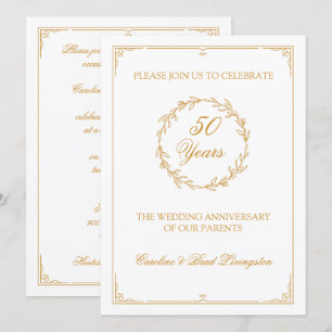 Invitación Celebración del 50 Aniversario de Bodas de Oro