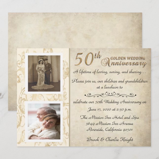 Invitación Celebración del 50° aniversario de la época de Vin (Anverso / Reverso)