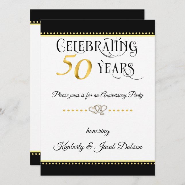 Invitación Celebración del 50 aniversario de oro (Anverso / Reverso)