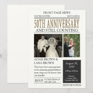 Invitación Celebración del 50° aniversario de periódico