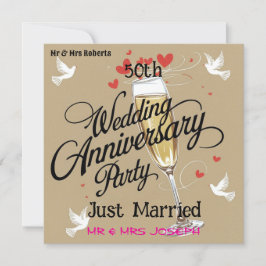 Invitación Celebración del 50° aniversario del Boda