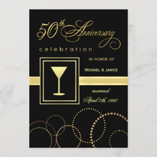 Invitación Celebración del 50° Aniversario del Boda - Moderno
