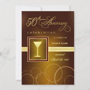 Invitación Celebración del 50° Aniversario del Boda - Moderno