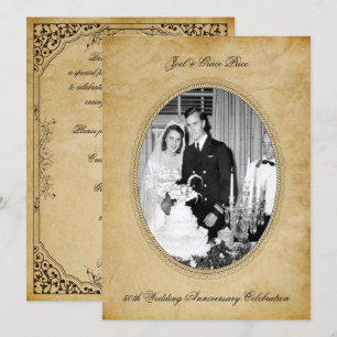 Invitación Celebración del 50 Aniversario Victoriano Antiguo