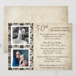 Invitación Celebración del 50 aniversario Vintage