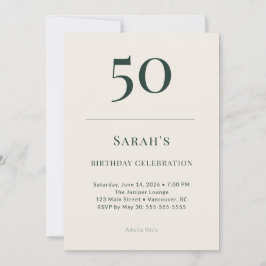 Invitación Celebración del 50 cumpleaños Clásico Bosque y Lin