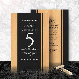 Invitación Celebración del 5° Aniversario del Boda de Madera 