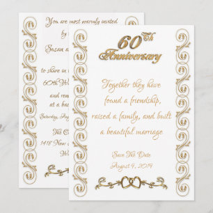 Invitación Celebración del 60º Aniversario de Boda