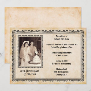 Invitación Celebración del 60º Aniversario del Estilo Vintage