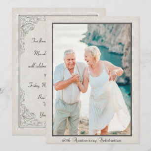 Invitación Celebración del 60º Aniversario Vintage
