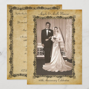 Invitación Celebración del 60º Aniversario Vintage