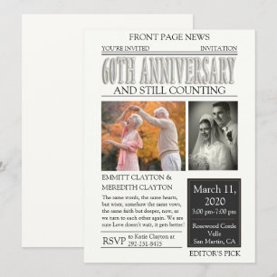 Invitación Celebración del 60° aniversario de periódico