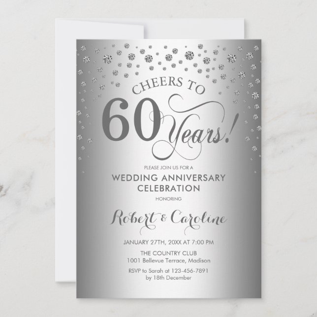 Invitación Celebración del 60° aniversario - Plata (Anverso)