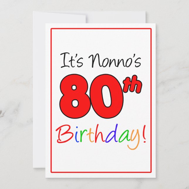 Invitación Celebración del 80 aniversario de la fiesta de cum (Anverso)
