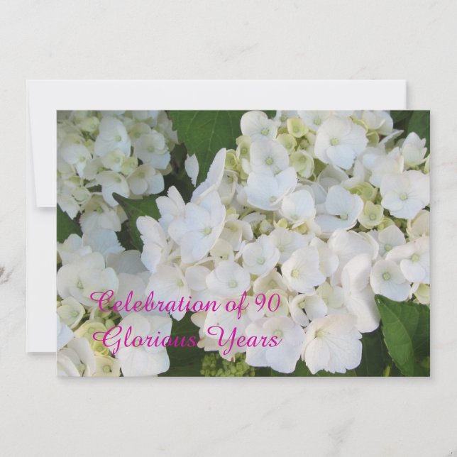 Invitación Celebración del 90 cumpleaños (Anverso)