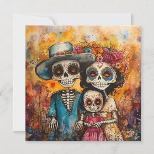 Invitación Celebración del alegre Día de los Muertos de la Fa