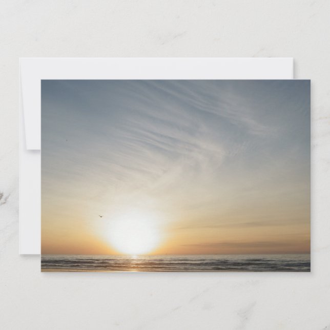 Invitación Celebración del amanecer y el atardecer en la play (Anverso)