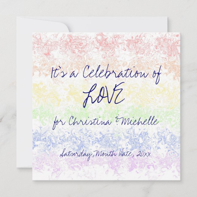 Invitación Celebración del amor (Anverso)