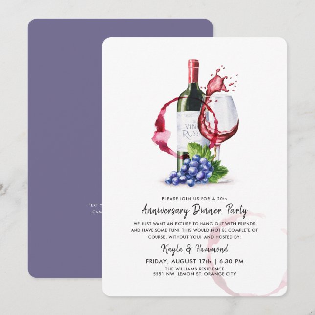 Invitación Celebración del aniversario de la celebración del  (Anverso / Reverso)