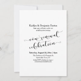 Invitación Celebración del aniversario de renovación de votos