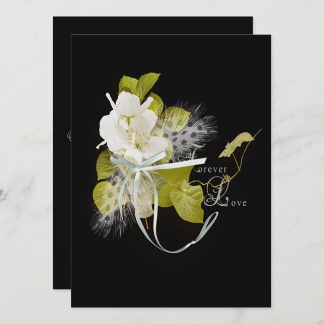 Invitación Celebración del aniversario del Boda (Anverso / Reverso)