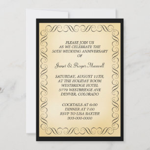 Invitación Celebración del aniversario del Boda de oro del ma