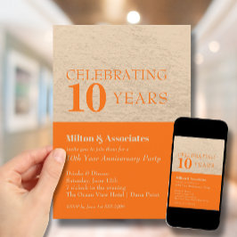 Invitación Celebración del Aniversario del Oro y el Naranja d