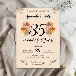 Invitación Celebración del aniversario floral suave