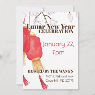 Invitación Celebración del Año Nuevo Lunar