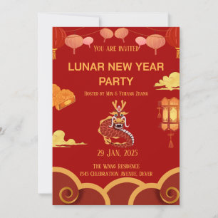 Invitación Celebración del Año Nuevo Lunar: Una noche de aleg