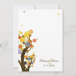 Invitación Celebración del Boda con temas de árbol