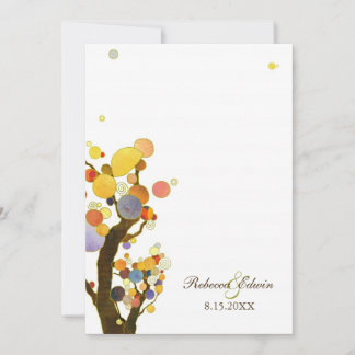 Invitación Celebración del Boda con temas de árbol