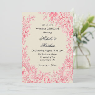 Invitación Celebración del Boda de Flor de Hielo Rosa