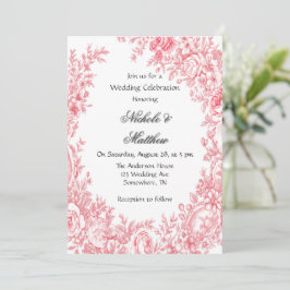 Invitación Celebración del Boda de Flor de Hielo Rosa