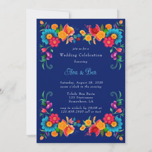 Invitación Celebración del Boda de la Fiesta Mexicana de Colo