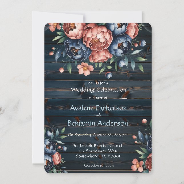Invitación Celebración del Boda de la Madera de la Marina y e (Anverso)