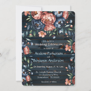 Invitación Celebración del Boda de la Madera de la Marina y e
