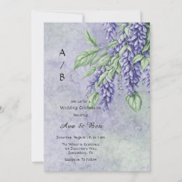 Invitación Celebración del Boda de la Wisteria de Lavanda pin
