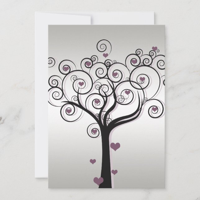 Invitación Celebración del Boda del Post Negro de Plata Morad (Anverso)