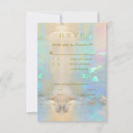 Invitación Celebración del Boda Opal Gemstone RSVP