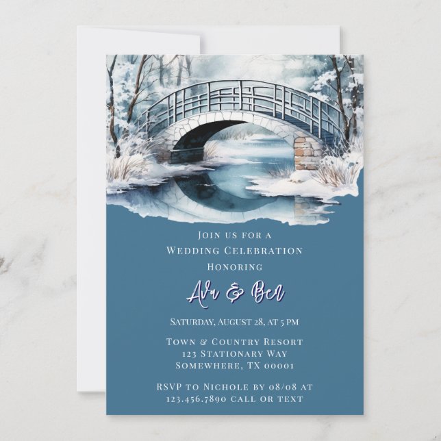 Invitación Celebración del Boda por el puente del puente del  (Anverso)
