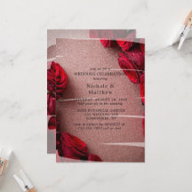 Celebración del Boda Rosa Purpurina de Oro y Roses