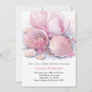 Invitación Celebración del Boho por el Chica del Océano Baby 