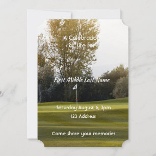 Invitación Celebración del campo de golf Life Golfer Golf Cou