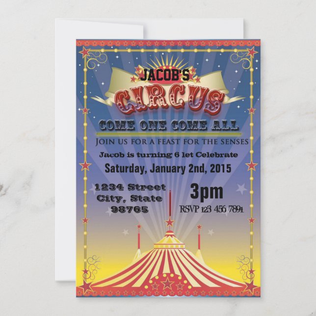 Invitación Celebración del circo (Anverso)