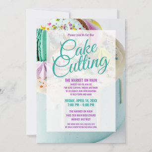 Invitación Celebración del corte de pastel   Evento de empres