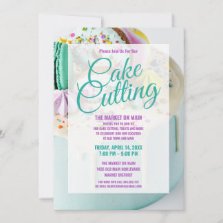 Invitación Celebración del corte de pastel | Evento de empres