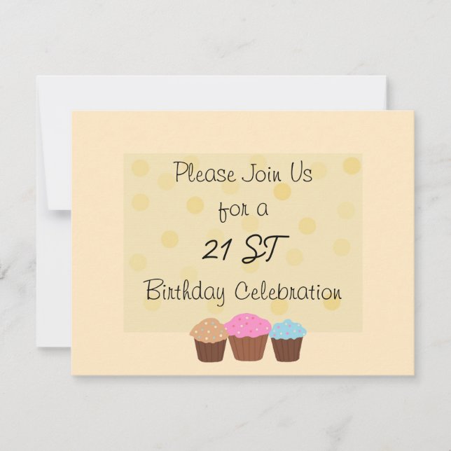Invitación Celebración del cumpleaños 21 (Anverso)