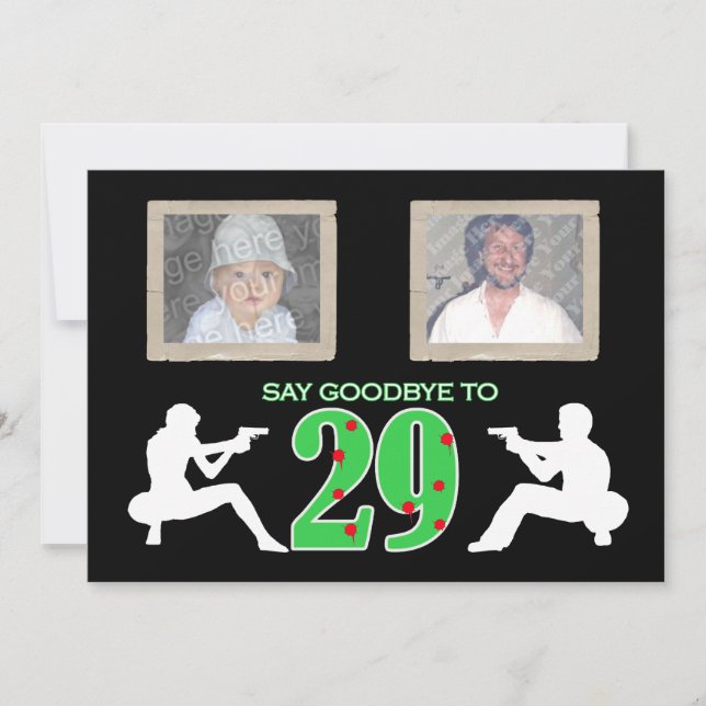 Invitación Celebración del cumpleaños de la foto del estilo (Anverso)