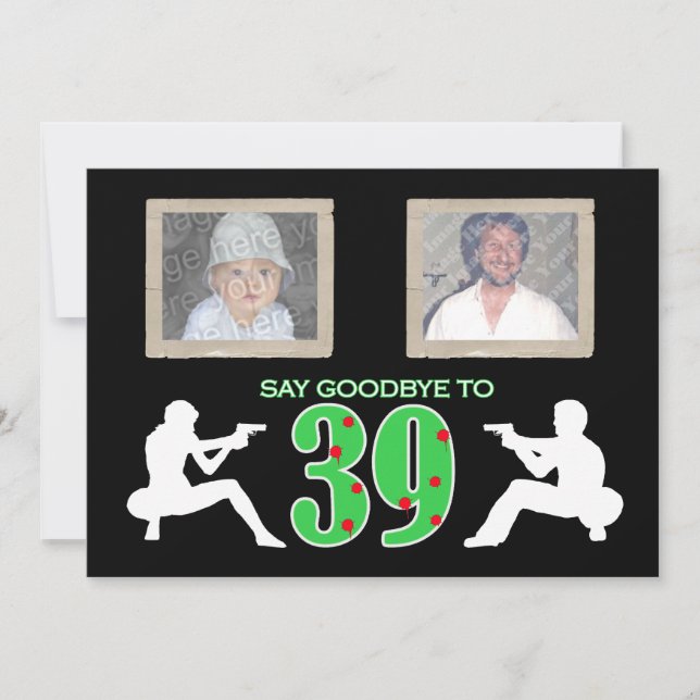 Invitación Celebración del cumpleaños de la foto del estilo (Anverso)